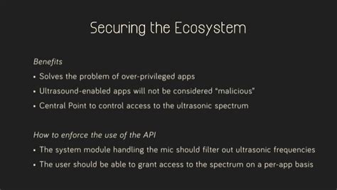 Securing the ecosystem