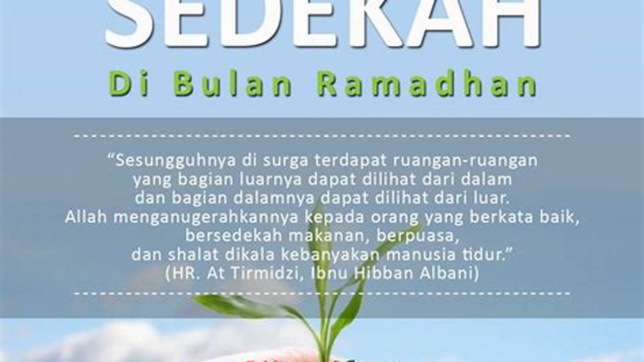 Sedekah, Ramadhan