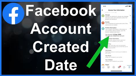 See when your Facebook account was created