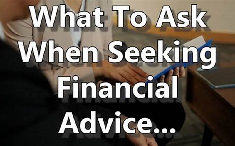 Seeking Financial Advice