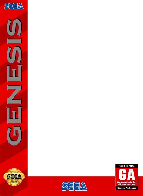 Sega Genesis Box Art Template