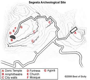 Segesta Archeological Site Map