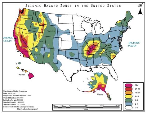 Seismic Zone Map Of Usa