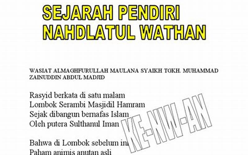 Sejarah Nahdlatul Wathan