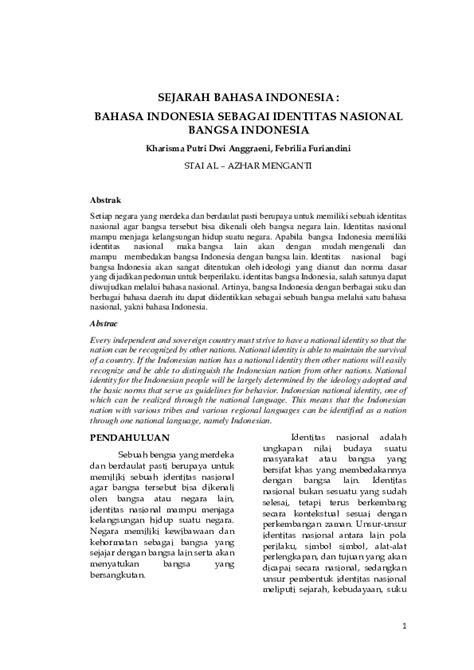 Perjalanan Sejarah Bahasa Indonesia