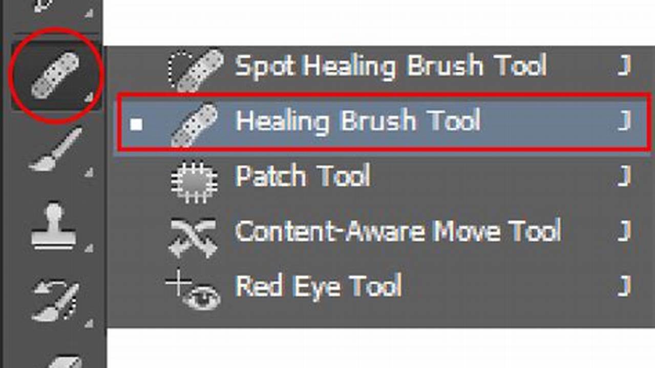 Select The Healing Brush Tool., Free SVG Cut Files