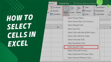 Select Cells in Excel