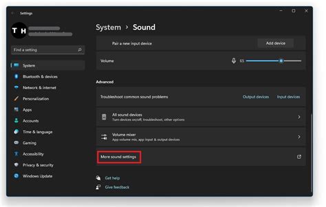 Select Sound Control Panel Windows 11