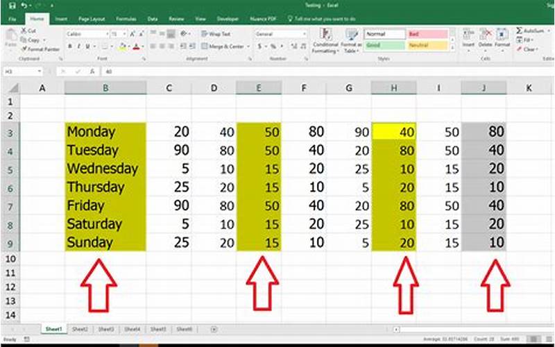 Selecting Multiple Sheets In Excel