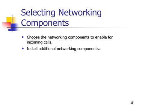 Selecting Additional Components