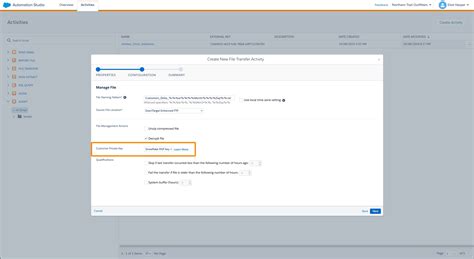 Selecting Private Transfer