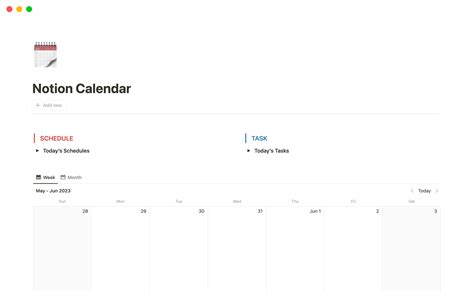 Selecting a Calendar Template