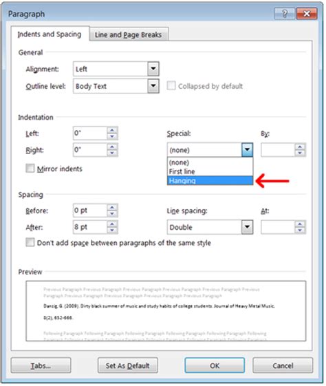 Selecting an Indentation Style