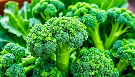 Fresh broccoli tips