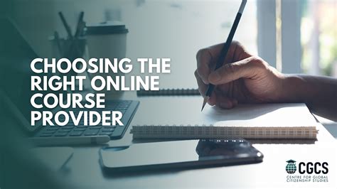 Selecting the Right Course and Provider