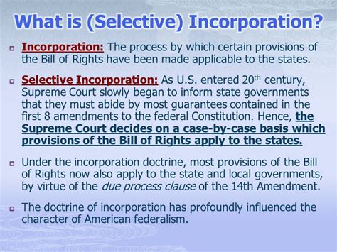 The Power of Protection: Understanding the Selective Incorporation Definition in AP Gov