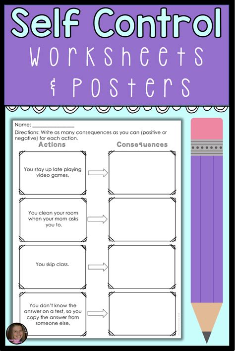 Self Control Worksheets For Elementary Students