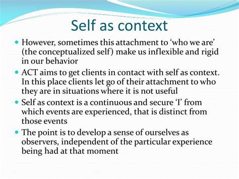 Discover the Power of Self as Context: Unveiling the Revolutionary Definition of Personal Transformation