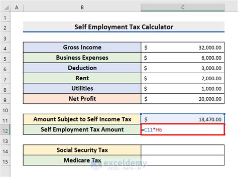 Self Employed Income Tax Calculator