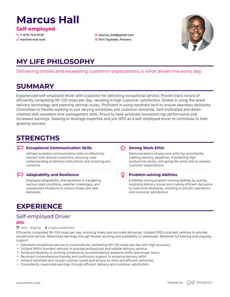 Self Employed Resume