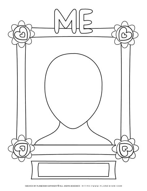 Self Portrait Kindergarten Template