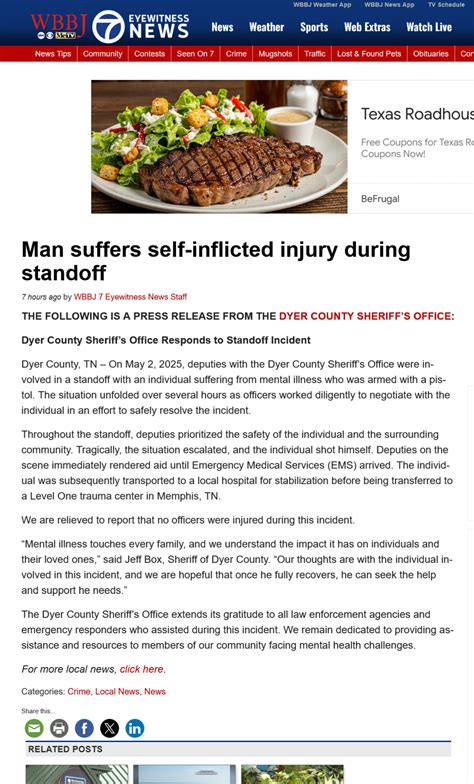 Self-inflicted incident