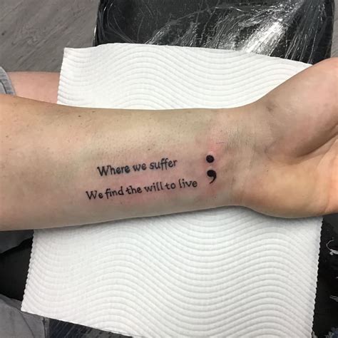 51 Semicolon Tattoos On Wrist You Should Always Think in
