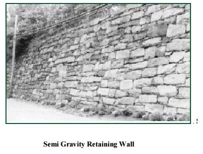 Semi Gravity Retaining Wall