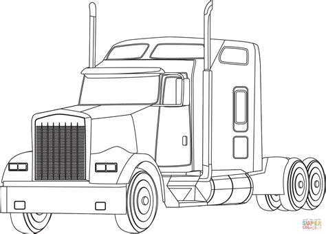 Semi Truck Color Pages