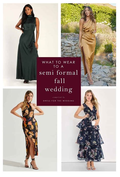 Semi-Formal Fall Wedding Guest Outfits
