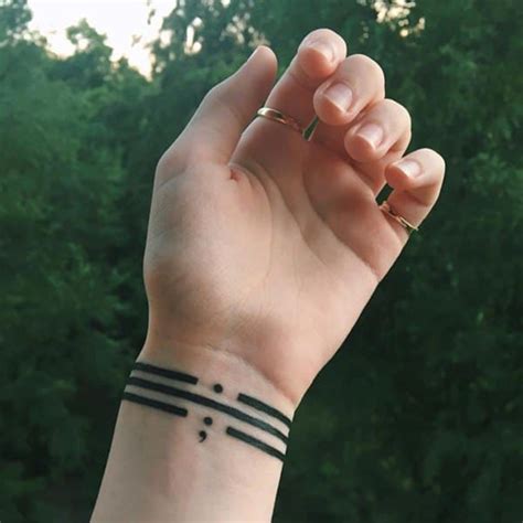 self harm semicolon tattoo meaning