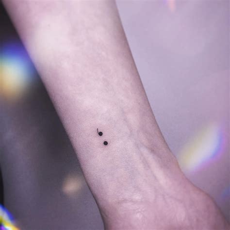 Semicolon Tattoo Arm