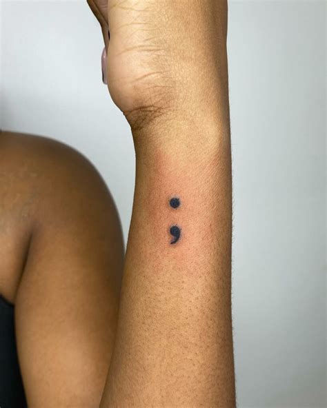 Semicolon Tattoo Color