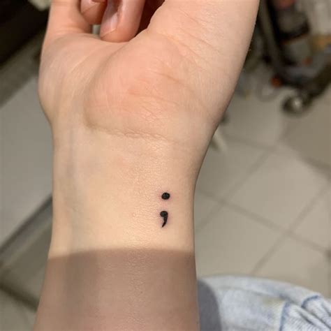Semicolon Tattoo For Depression
