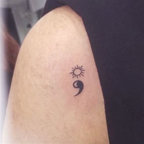 Semicolon Tattoo Moon
