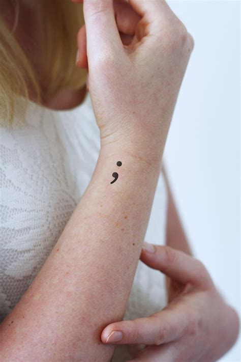 Semicolon Tattoo On Hand