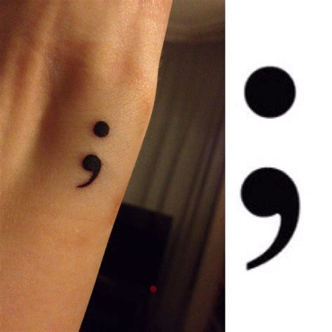 Semicolon Tattoo Template