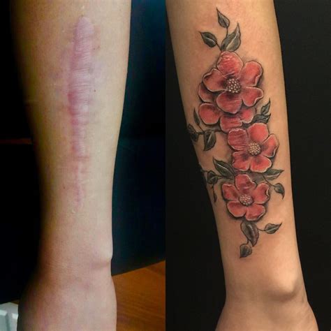Semicolon tattoo ideas to cover scars