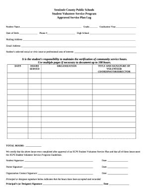 Seminole County Volunteer Form