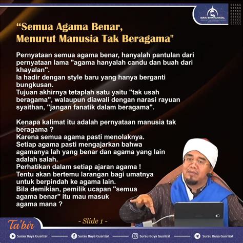 Semua Agama Benar