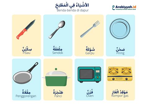 Senarai Peralatan Dapur Dalam Bahasa Arab