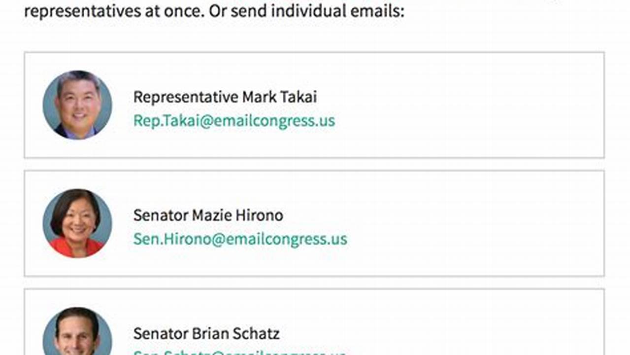 Senators Email Addresses 2024