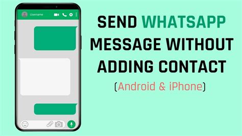 Send a WhatsApp message without adding contact via URL