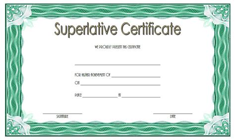 Senior Superlative Certificate Templates
