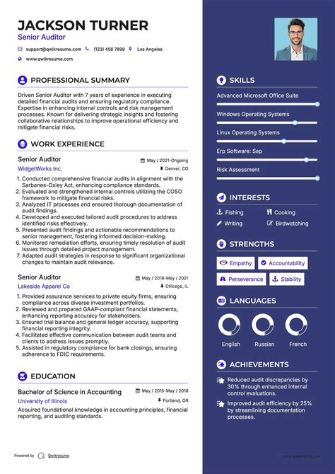 Senior Auditor Resume
