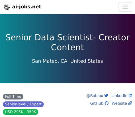 Senior Data Scientist- Creator Content