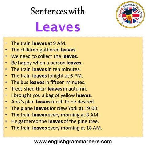 Sentence With Leaves