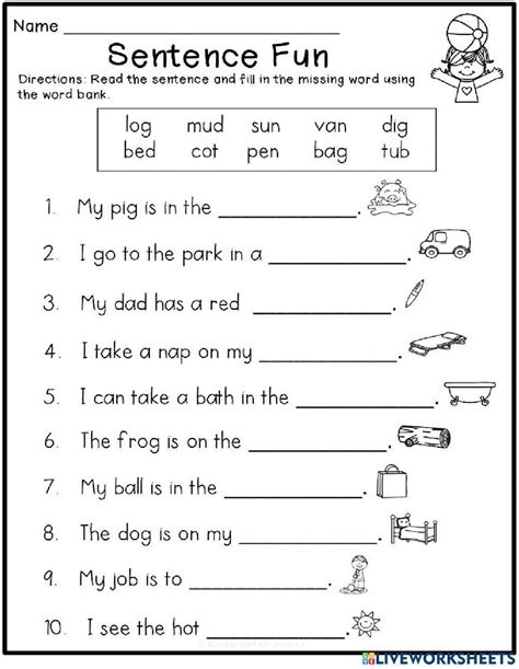 Sentence Worksheets - Have Fun Teaching