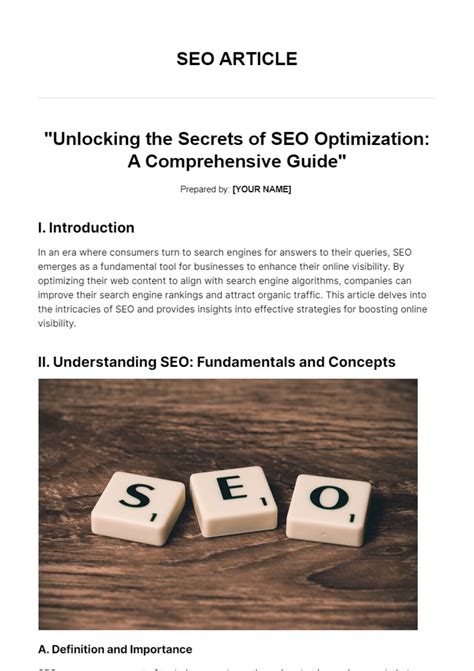 Seo Article Template