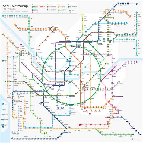 Seoul Subway Metro Map English Version (Updated)